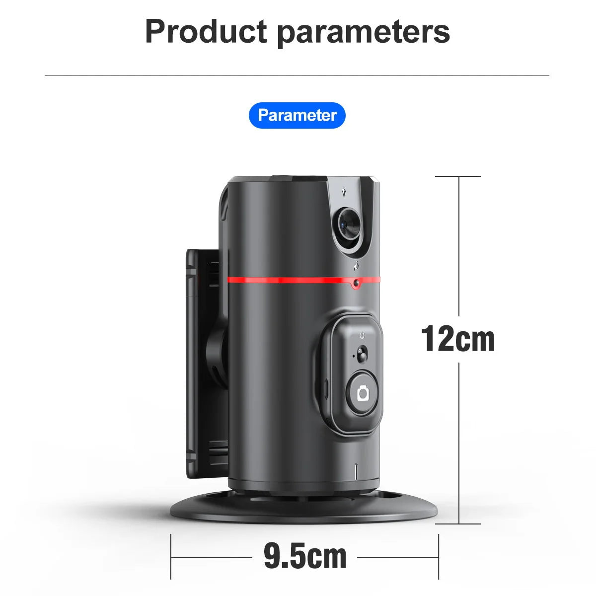 Professional Phone Stabilizer with Smart Facial Tracking, Detachable Clip, Fill Light, and Wireless Selfie Stick Tripod Stand