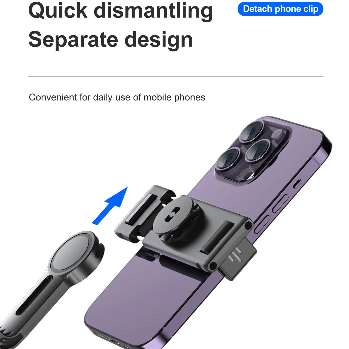 Professional Phone Stabilizer with Smart Facial Tracking, Detachable Clip, Fill Light, and Wireless Selfie Stick Tripod Stand